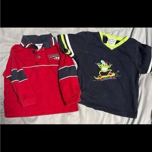 Rainbow Tag Okie Dokie Vintage 2 shirts 12Months Embroidered